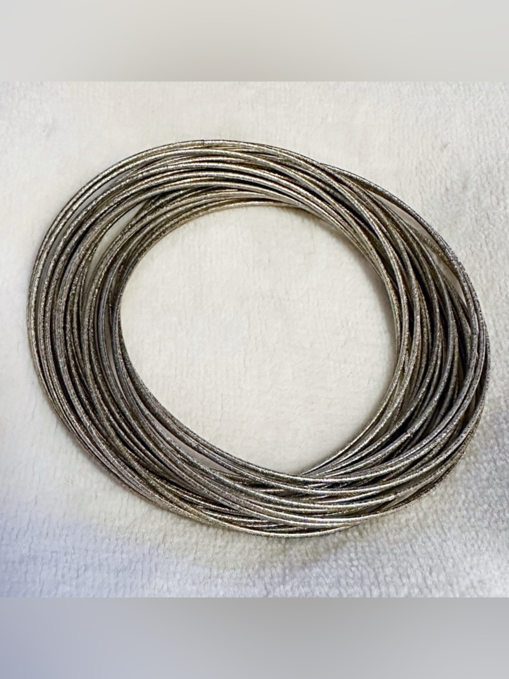 Silver Tone Multi-Strand Bangle Bracelet